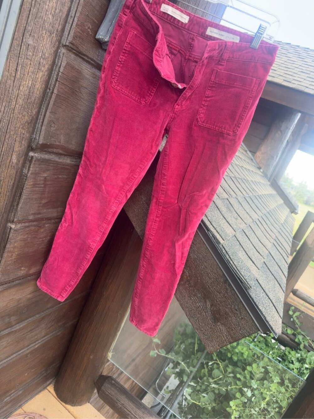 Anthropologie Pilcro High Rise Skinny Corduroy Pants Size 28